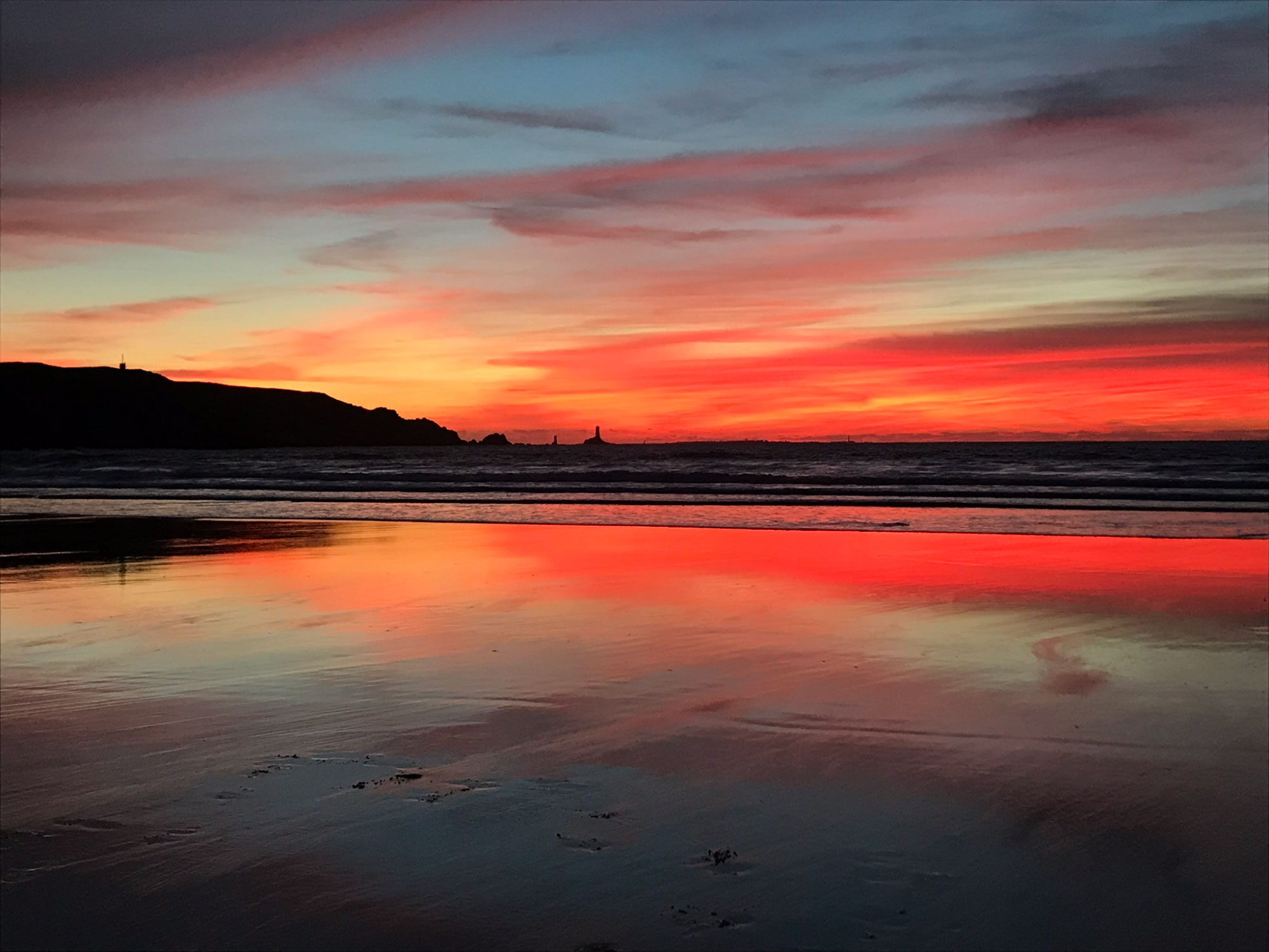 Urlaubsseminar in der Bretagne - Sonnenuntergang am Meer